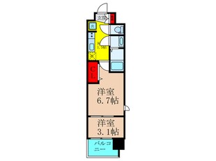 スプランディッド荒本駅前ＤＵＥの物件間取画像